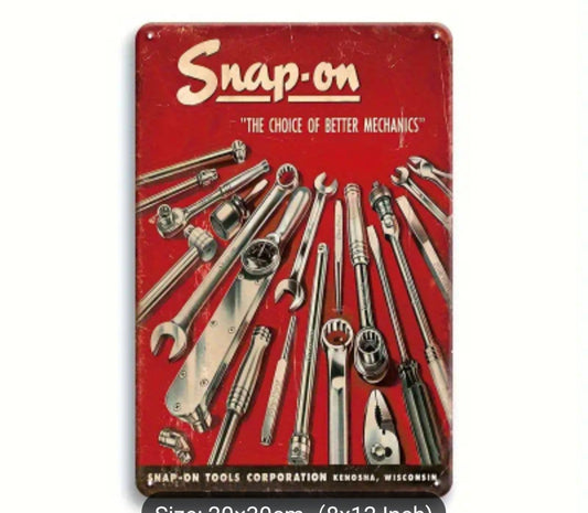 Snap On Tin Sign