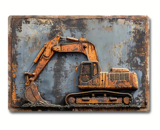 Digger Tin Garage Sign