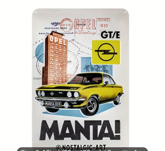 Manta Metal Tin Sign