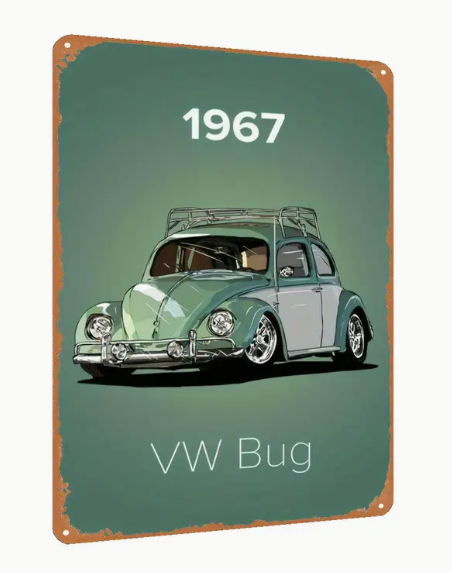 VW Bug Metal Tin Sign