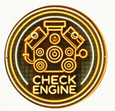 Check Engine Metal Tin Sign