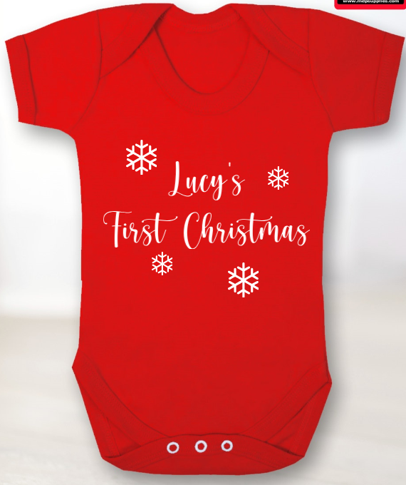 Custom First Christmas Babygrow