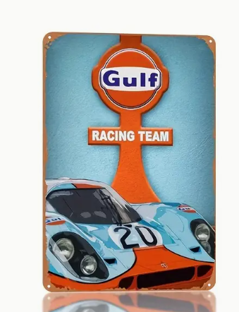 Gulf Metal Tin Sign