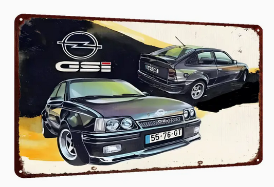 Opel GSi Metal Tin Sign