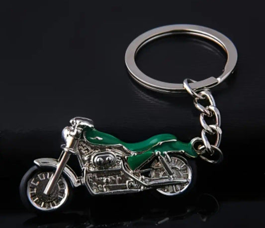 Green Motorcycle Keyring