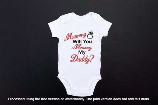 Will You Marry My Daddy Babygrow